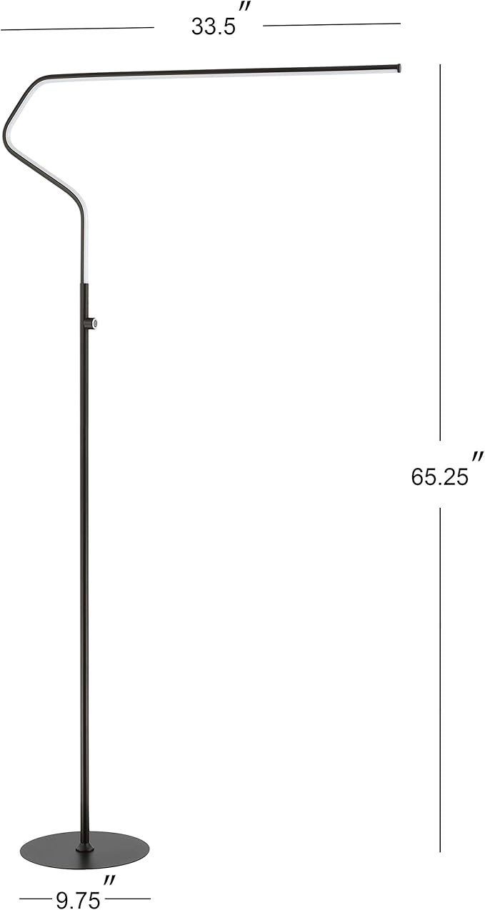 JONATHAN Y JYL7020B Julian 65.25" Integrated LED Metal Floor Lamp Minimalistic - Image 4