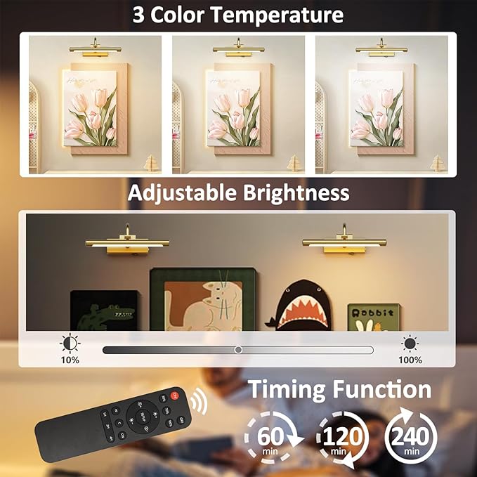 Aipsun 11.8" Brass Picture Lights - Image 5
