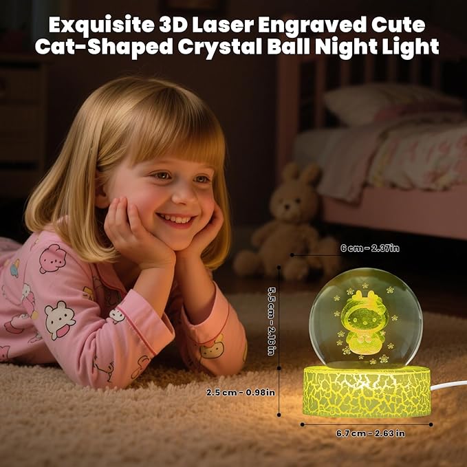 3D Crystal Ball Night Light - Image 2
