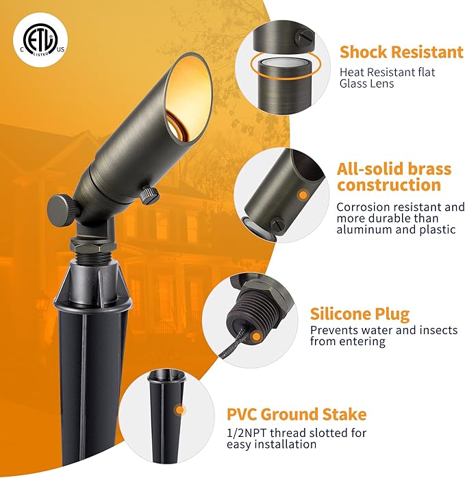 Gardenreet 12V Brass Spot Lights - Image 2