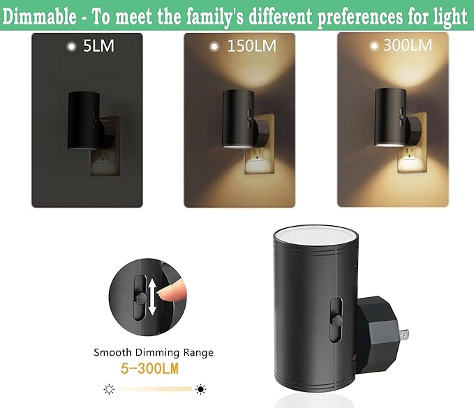 4 Pack Dimmable LED Night Light Plug-in - Image 2