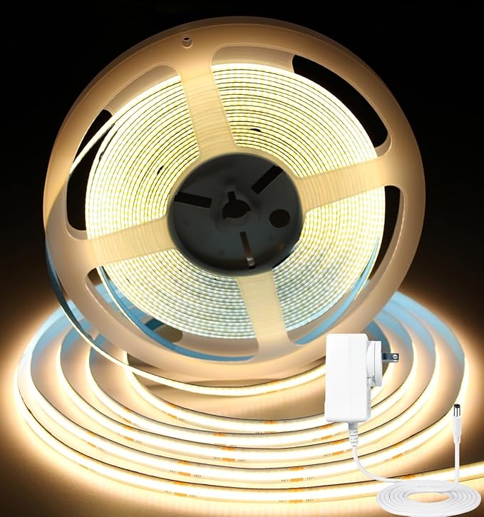 iNextStation 32.8ft/10M Warm White COB LED Light Strip, DC24V CRI 93+ Strip by inextstation
