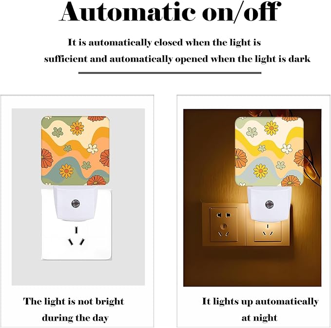 Waves and Floral Night Light, Plug Into Wall - Image 3
