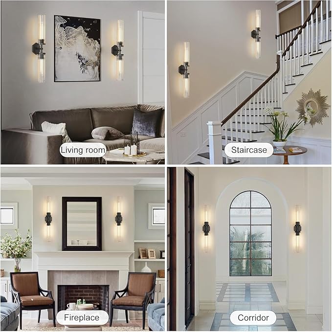 Black Crystal Wall Sconces Light - Image 7