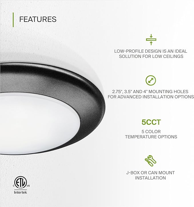 ASD 6 Pack LED Disk Lights 6 Inch, 15W 5CCT 2700K-5000K 1245LM CRI90+, Dimmable - Image 3