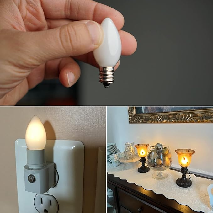 C7 Candelabra Led Light Bulbs, Small Night Light Bulb, 0.6 Watt Equivalent 7W - Image 4