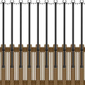 10 Pack String Light Poles, 5Ft Metal Poles by NUERPO