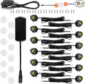 12pcs Warm White Mini LED Spot Lights, 3000K Under Cabinet Lights, Mini by NEWCOMDIGI