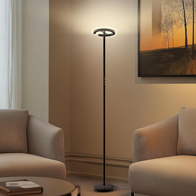 GLOWRIUM-H3B Floor Lamp for Bedroom, 71 Inch Bright LED Modern Corner Lamp - Image 7