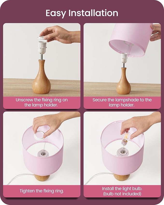 Small Table Lamp, 14.2" Cute Little Desk Lamp - Image 8