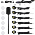 DEDC 6pcs Mini LED Spot Lights, 1W 5V 3000K Under Cabinet Lights, Mini by DEDC