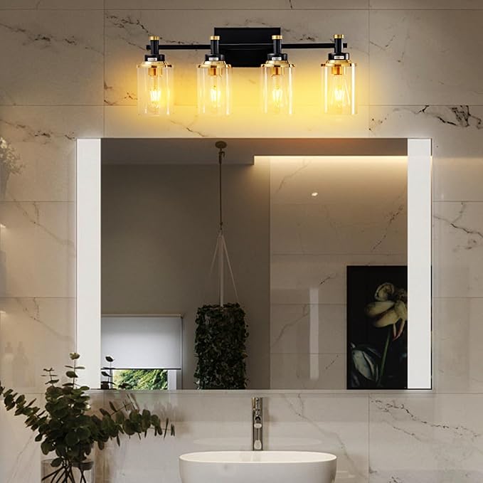 Modern Black & Gold Vanity Lights - Image 6