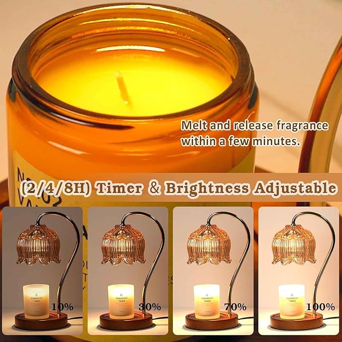 Flower Candle Warmer Lamp 2 Pack, Candle Lamp - Image 3