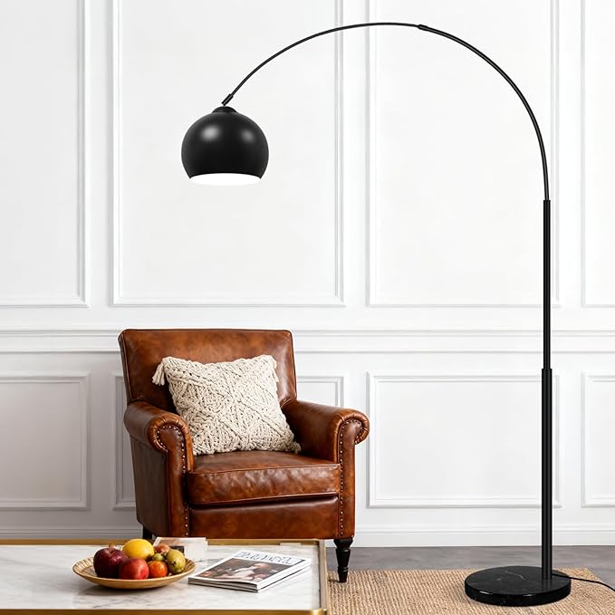 77” Arc Floor Lamp for Living Room, Upgraded Black Standing Lamp - Image 3