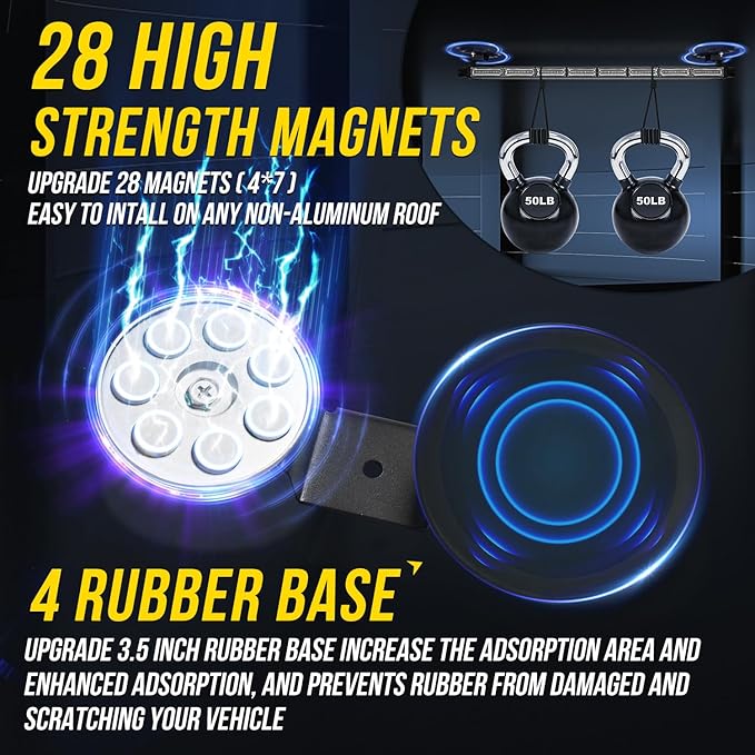 34inch 166 LED Emergency Rooftop Strobe Lights Bar Flashing Safety Traffic - Image 3