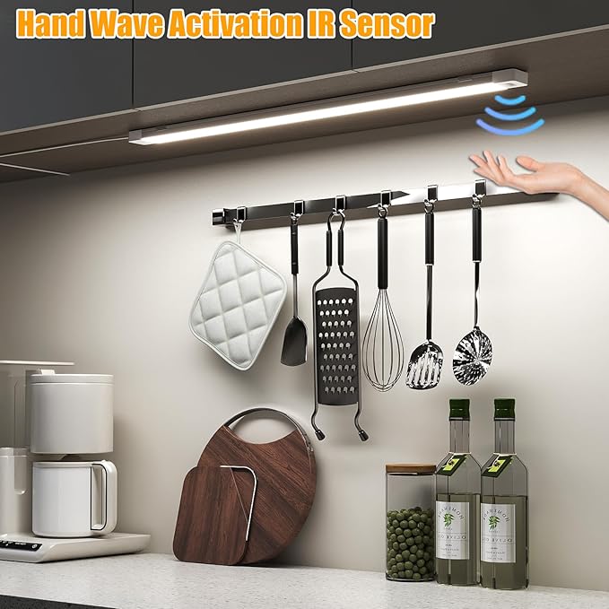 MYPLUS 16" Hand Wave Activated Under Counter Lighting, Bright 450 Lumens LED - Image 2