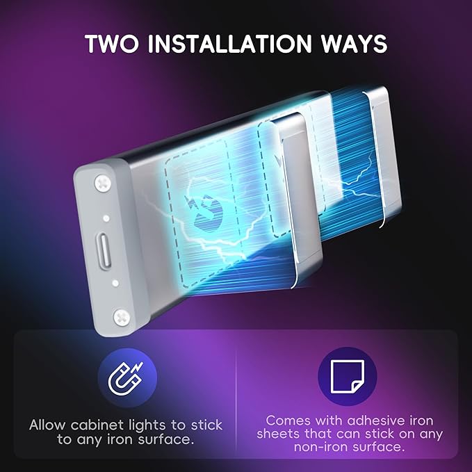 Under Cabinet Lights with Charging Station, 24LED Dimmable Rechargeable Motion - Image 7