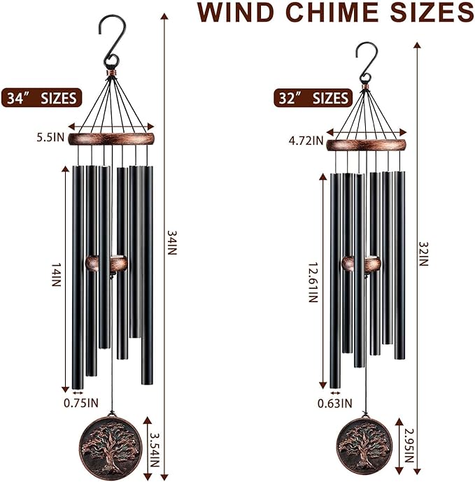 Memorial Wind Chimes for Outside, Sympathy Gifts for Loss of Loved One - Image 7