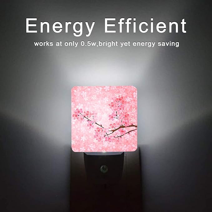Cherry Blossoms Night Light, Spring Flower Night Lights Plug into Wall - Image 6