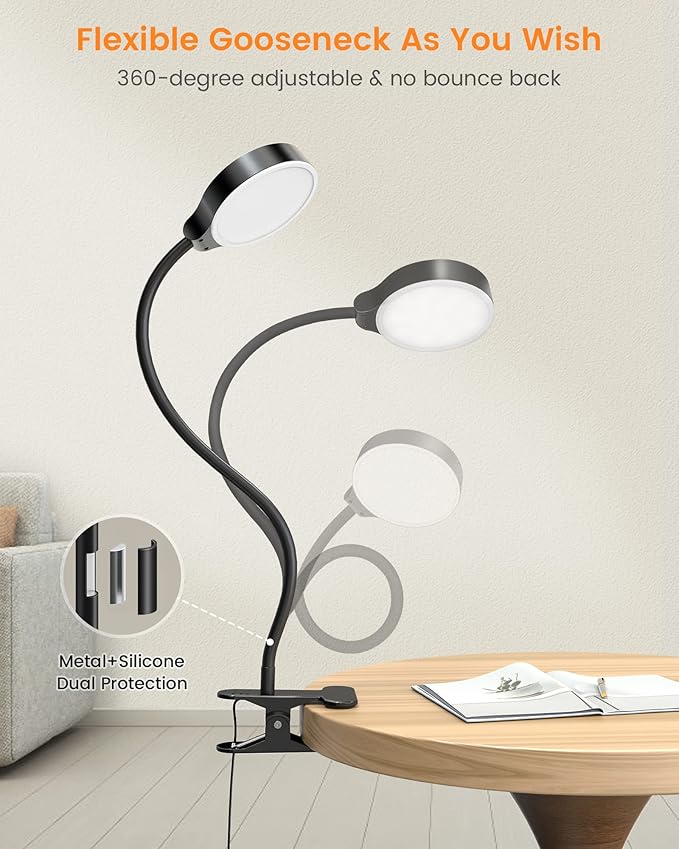 Glocusent 5W 36 LED Reading Clip on Light - Image 4