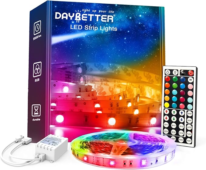DAYBETTER Led Lights for Bedroom, 32.8ft Led Strip Lights RGB Color Changing by DAYBETTER