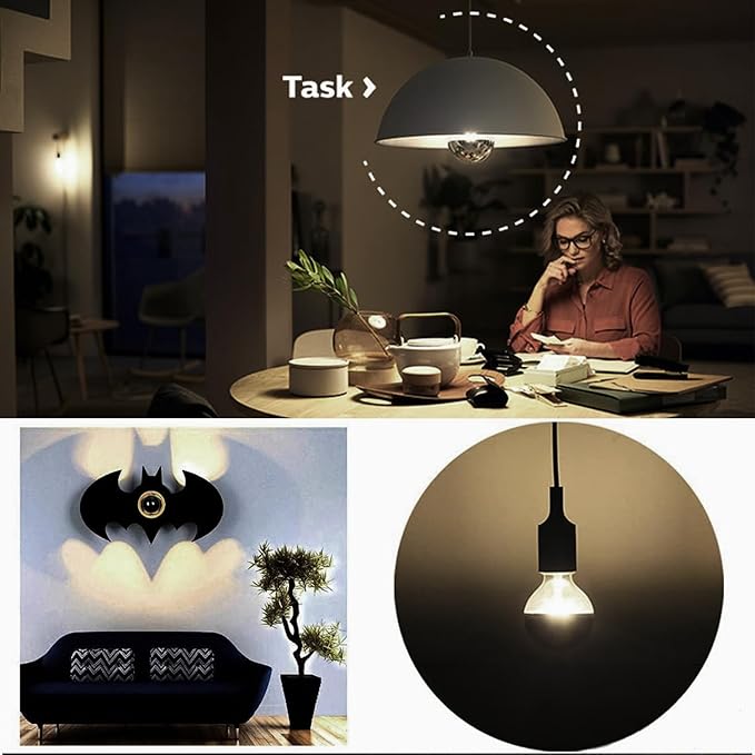 Leools Half Black LED Light Bulbs, Dimmable 6W Edison Bulbs, 4000K Daylight - Image 9