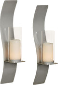 Sinuous Wall Sconce Pair Silver by TouchofClass