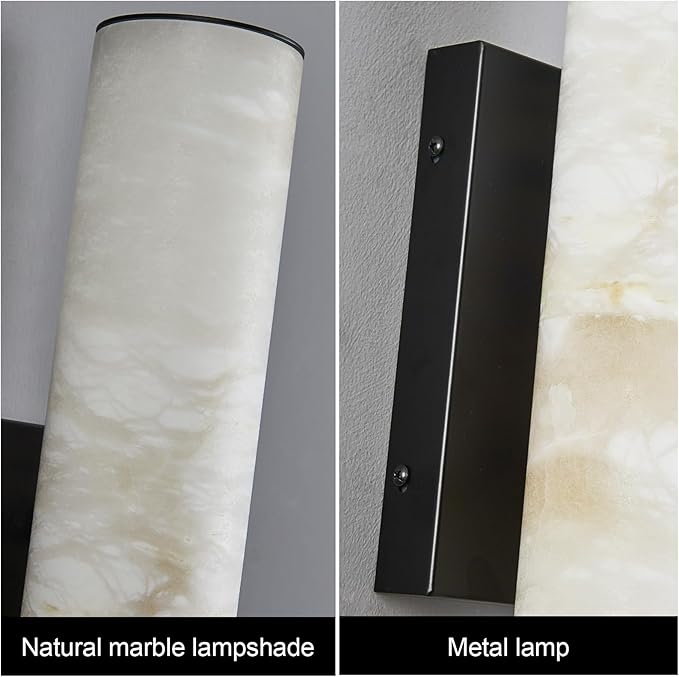 LMQNINE Natural Alabaster Wall Sconces Set of Two Spanish Marble Wall Light - Image 9