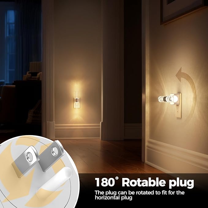 DORESshop LED Night Light, Rotating Night Lights Plug into Wall, Auto Light - Image 4