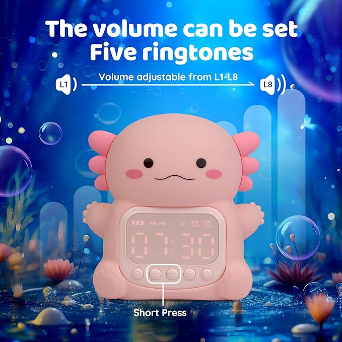 Axolotl Alarm Clock with Night Light - Image 7