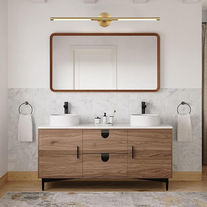 BONLICHT 40 Inch LED Bathroom Light Fixtures Brushed Brass Bathroom Vanity - Image 8