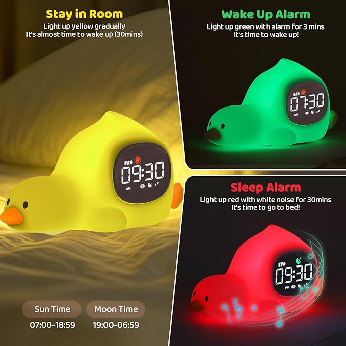 Laying Duck Alarm Clock with Night Light - Image 3