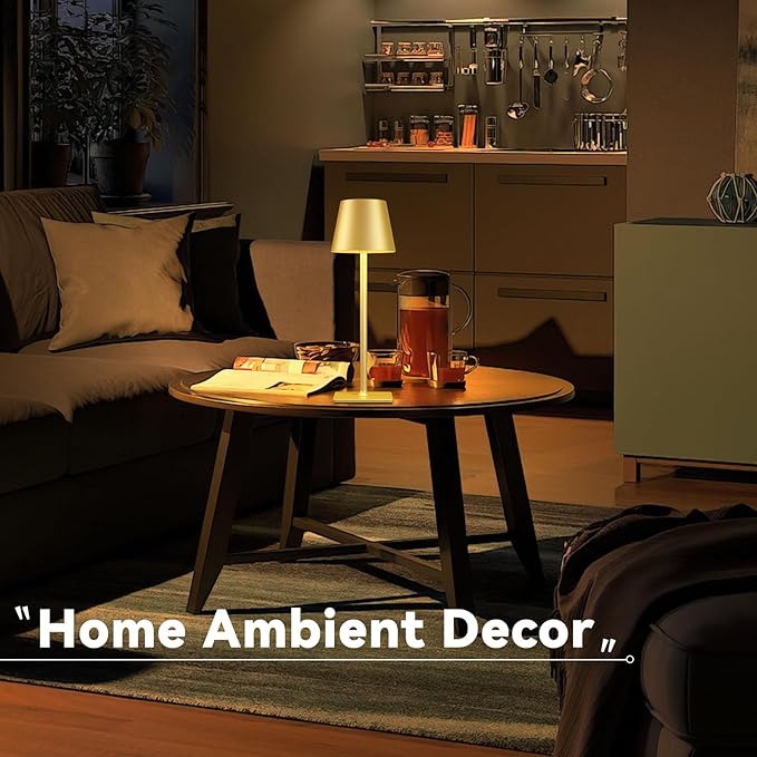 4 Pack Gold Rechargeable Led Cordless Table Lamps, Cordless Lamp - Image 6