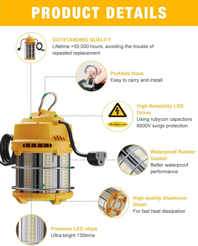 60W LED Temporary Work Lights - Image 4