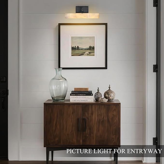 Alabaster Bathroom Vanity Light, 12in Modern Spanish Marble LED Bathroom Light - Image 8
