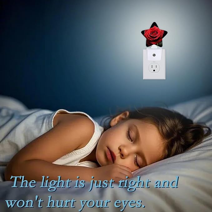 Red Rose Night Light, Plug Into Wall Decor Nightlights - Image 6