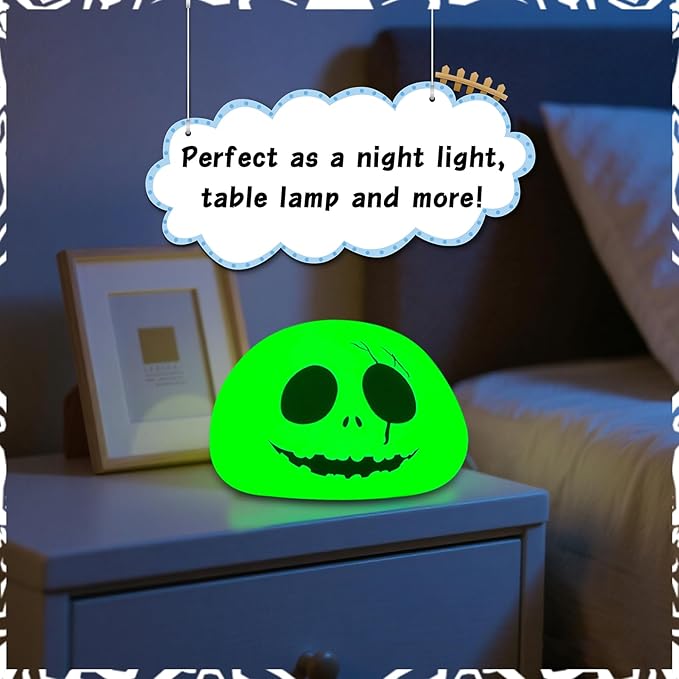 Cute Creative Christmas Skeleton Face Silicon Tap Light - Image 6