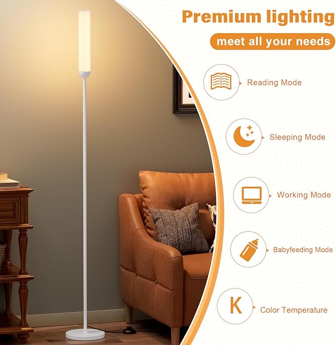 Ambimall LED Floor Lamp with Remote Control, Foot Switch - Image 6