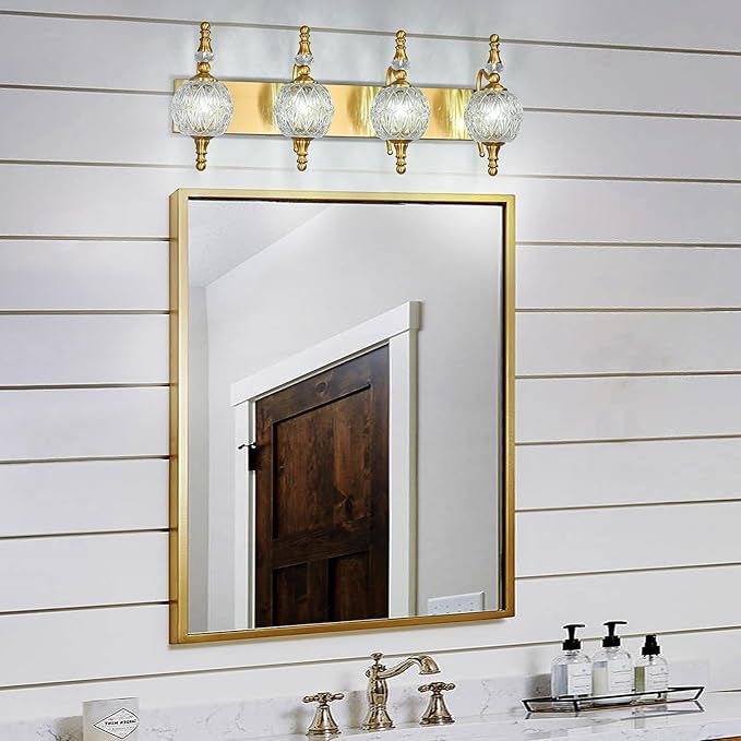 Modern Crystal Bathroom Vanity Lights Fixtures Over Mirror Gold Vintage - Image 2