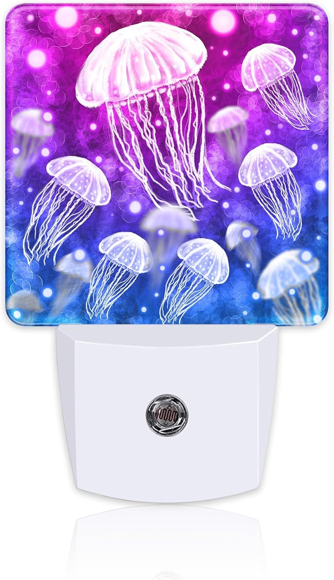 Magic Fantasy Jellyfish Night Light, Glow Jellyfish Marine Life Dusk to Dawn by sndheke