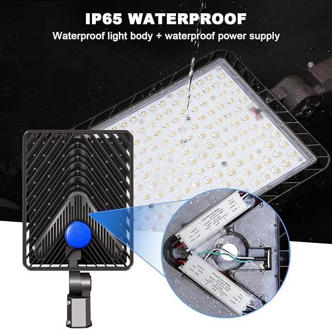 Juyace 480W LED Parking Lot Light Slip Fitter Mount Dusk to Dawn Outdoor - Image 4