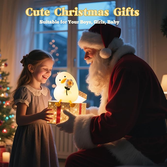 AVEKI Duck Night Light for Kids, Cute Light up Duck Decor Lamp, 3 Levels - Image 2