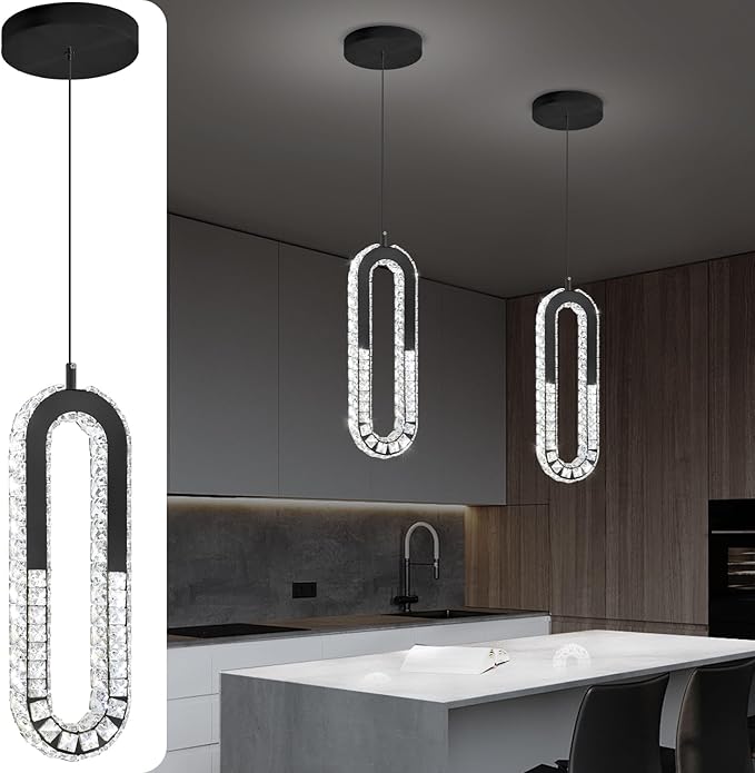Modern Pendant Lighting 1-Light Chandelier Black Pendant Light Indoor Hanging by Ykolupty