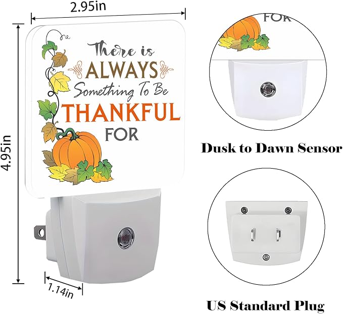 Be Thankful Night Light, Plug Into Wall - Image 2