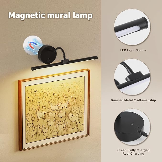 Picture Lights for Wall – Wireless Rechargeable LED Light - Image 6