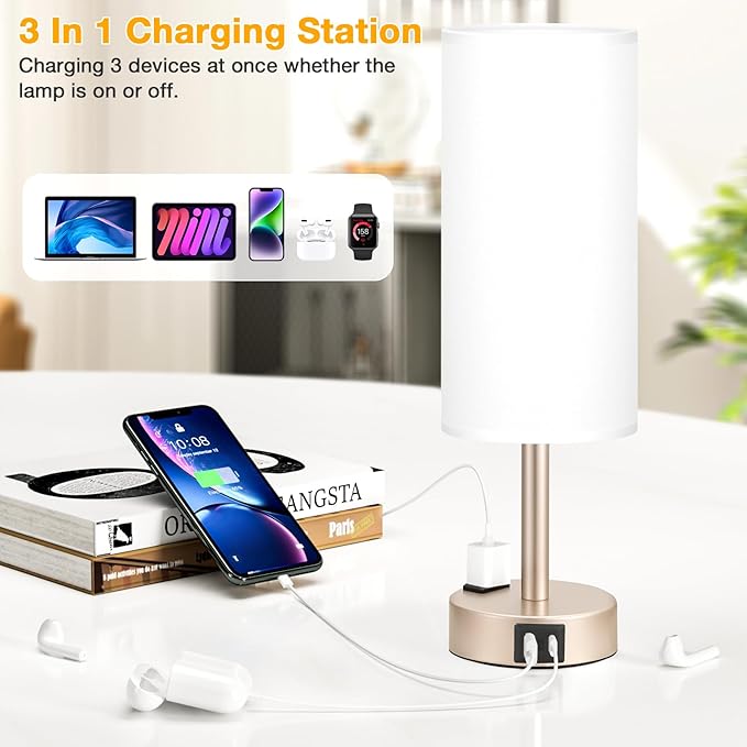 Touch Bedside Table Lamps Set - Image 4