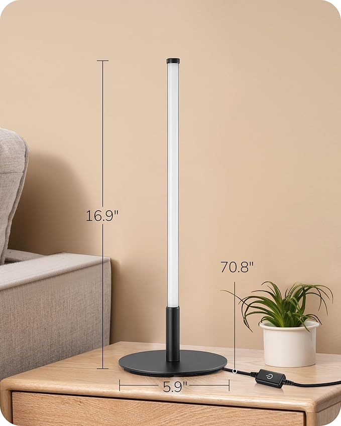 EDISHINE Upgraded LED Table Lamp Set of 2, Stepless Dimmable Bedside Lamps - Image 6