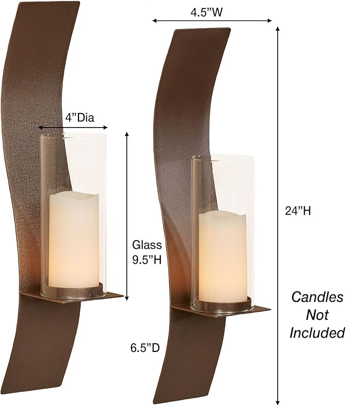 Sinuous Wall Sconce Pair Rich Bronze - Image 3