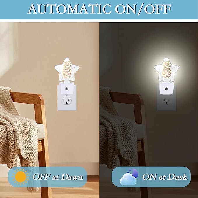 Rose Gold Pineapple Plug-in Night Light - Image 5