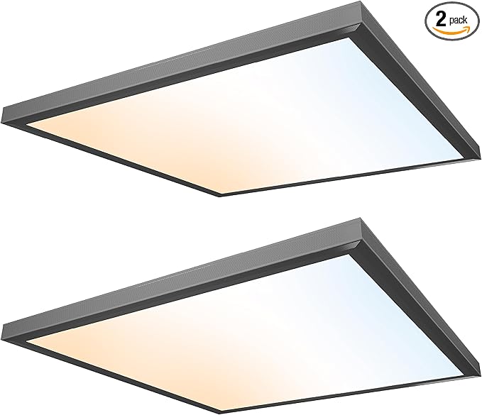 Ultralux 2x2 ft Surface Mount Ceiling Light Panel – Slim, Edge Lit, Flush Mount by UltraLux